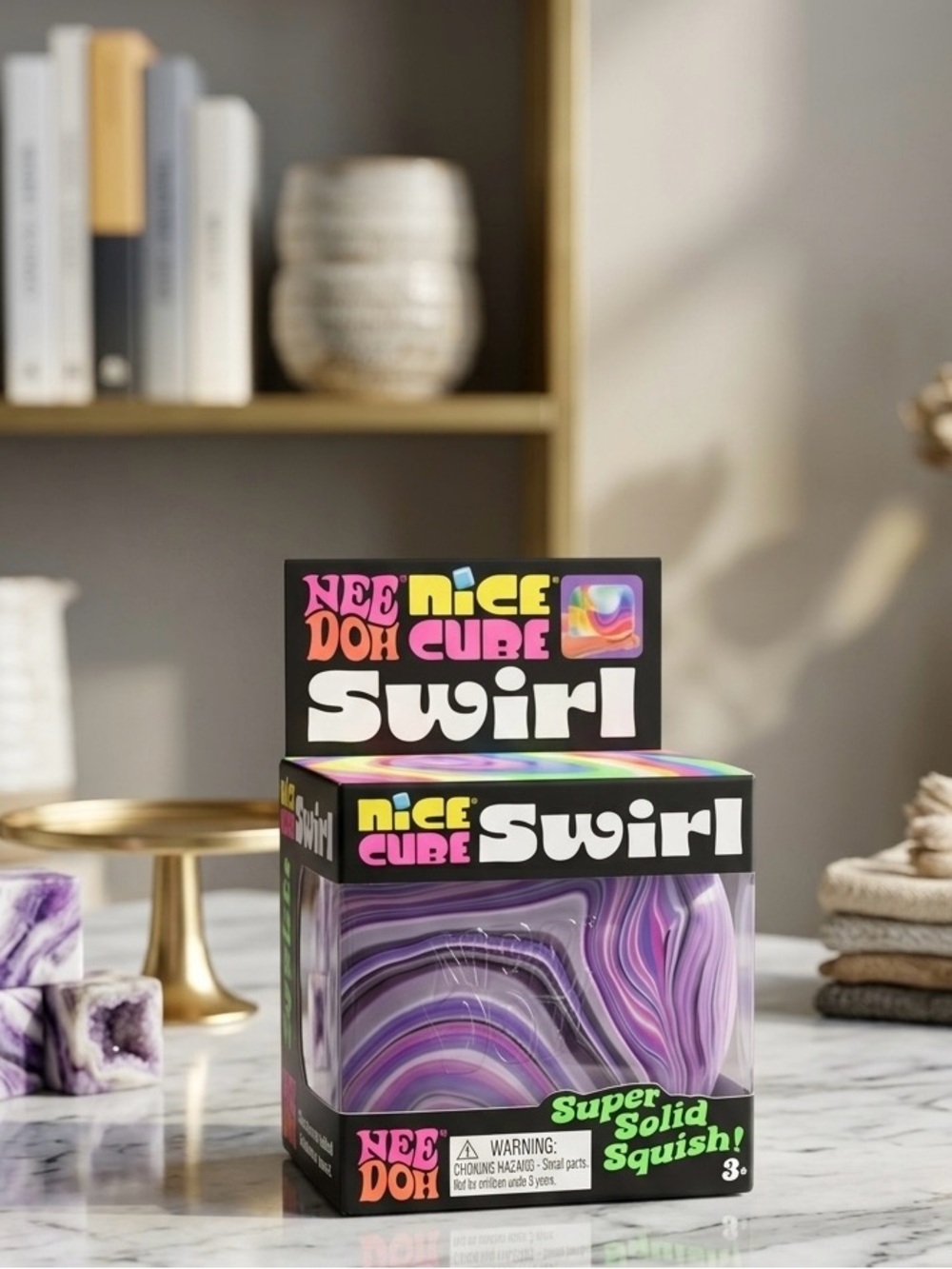 NeeDoh Nice Cube Swirl - Purple Multi Color